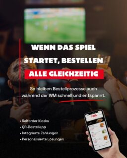 ⚽📲 Die WM steht vor der Tür – und mit ihr volle Restaurants, volle Pubs und volle Public-Viewing-Locations.

Wenn das Spiel startet, bestellen plötzlich alle gleichzeitig. Genau dort zeigt sich, wie gut ein Bestellprozess wirklich funktioniert.

Hohe Frequenz bedeutet oft:
lange Warteschlangen, hoher Druck auf das Team und unnötiger Stress im Betrieb. Gerade während grossen Spielen kann das schnell zur Herausforderung werden – für Gäste und Mitarbeitende.

Digitale Bestellprozesse sorgen genau dann für Struktur, wo klassische Abläufe an ihre Grenzen kommen. 🚀

Mit ORDERMONKEY bestellen Gäste direkt selbst – schnell, intuitiv und ohne den Match zu verpassen:

📱 via QR-Webapp direkt vom Tisch
🖥️ über Selforder-Kiosks
💳 mit integriertem Payment-Flow

📈 Das Ergebnis:
✅ Kürzere Wartezeiten während Peak-Zeiten
✅ Entlastung des Teams bei hohem Gästeaufkommen
✅ Schnellere Abläufe in Restaurants, Bars und Pubs
✅ Mehr Durchsatz ohne zusätzlichen Bestellstress
✅ Besseres Gästeerlebnis während der WM

Gerade bei grossen Sportevents entscheidet nicht nur die Atmosphäre – sondern auch, wie effizient der Betrieb unter hoher Auslastung funktioniert.

ORDERMONKEY verbindet Selfordering, Payment und digitale Bestellprozesse zu einem klaren Flow – damit Gäste keine Minute verpassen und Betriebe auch bei voller Auslastung stabil bleiben. ⚡

Für die Dauer der WM fallen bei unserer QR-Bestellapp keine monatlichen Kosten an – perfekt für Restaurants, Bars und Public-Viewing-Locations mit hohem Gästeaufkommen.

👉 Bereite deinen Betrieb jetzt auf die WM vor – mit schnelleren Bestellprozessen und einem besseren Gästeerlebnis. ⚽📲